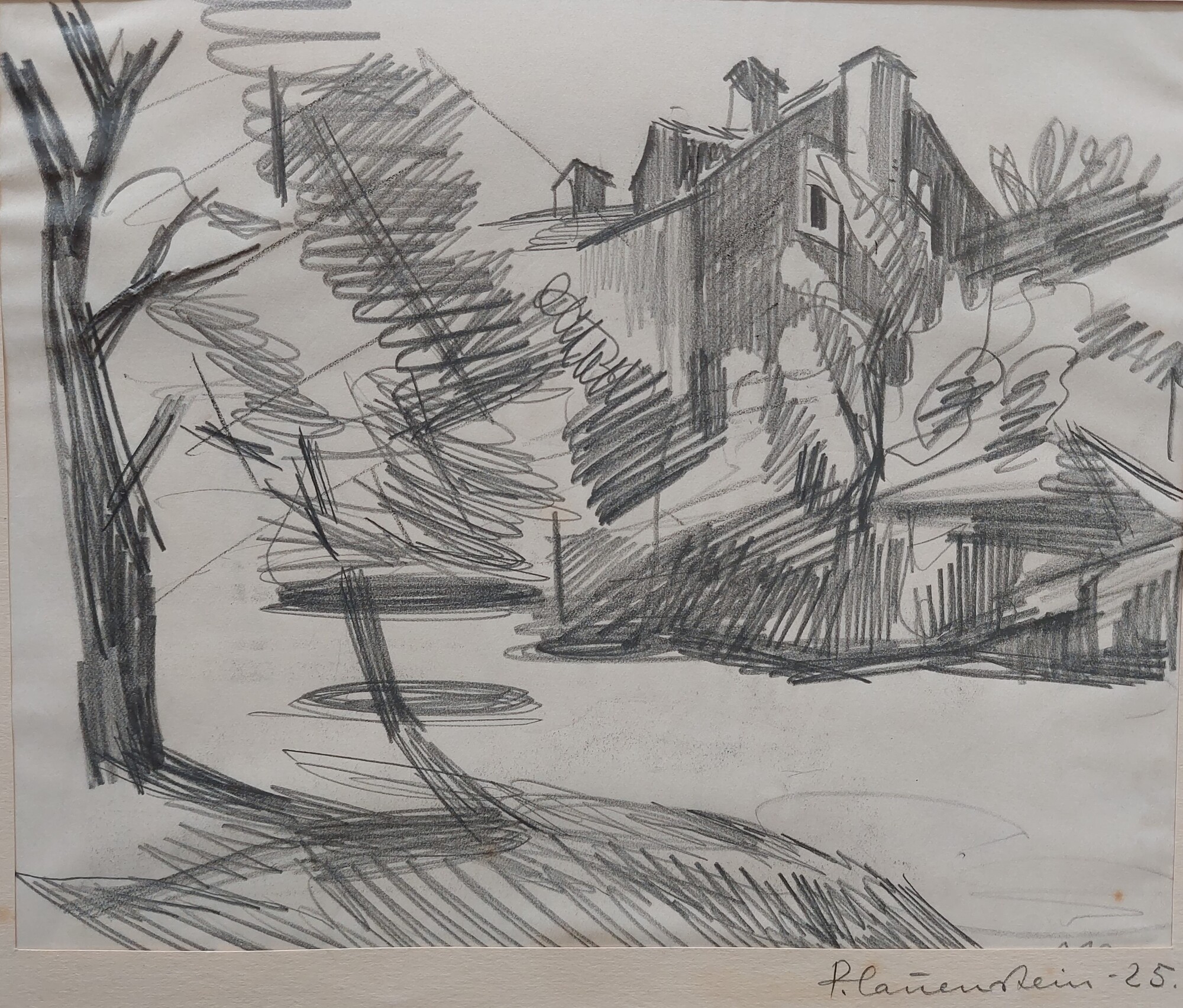 Landschaft mit Haus
