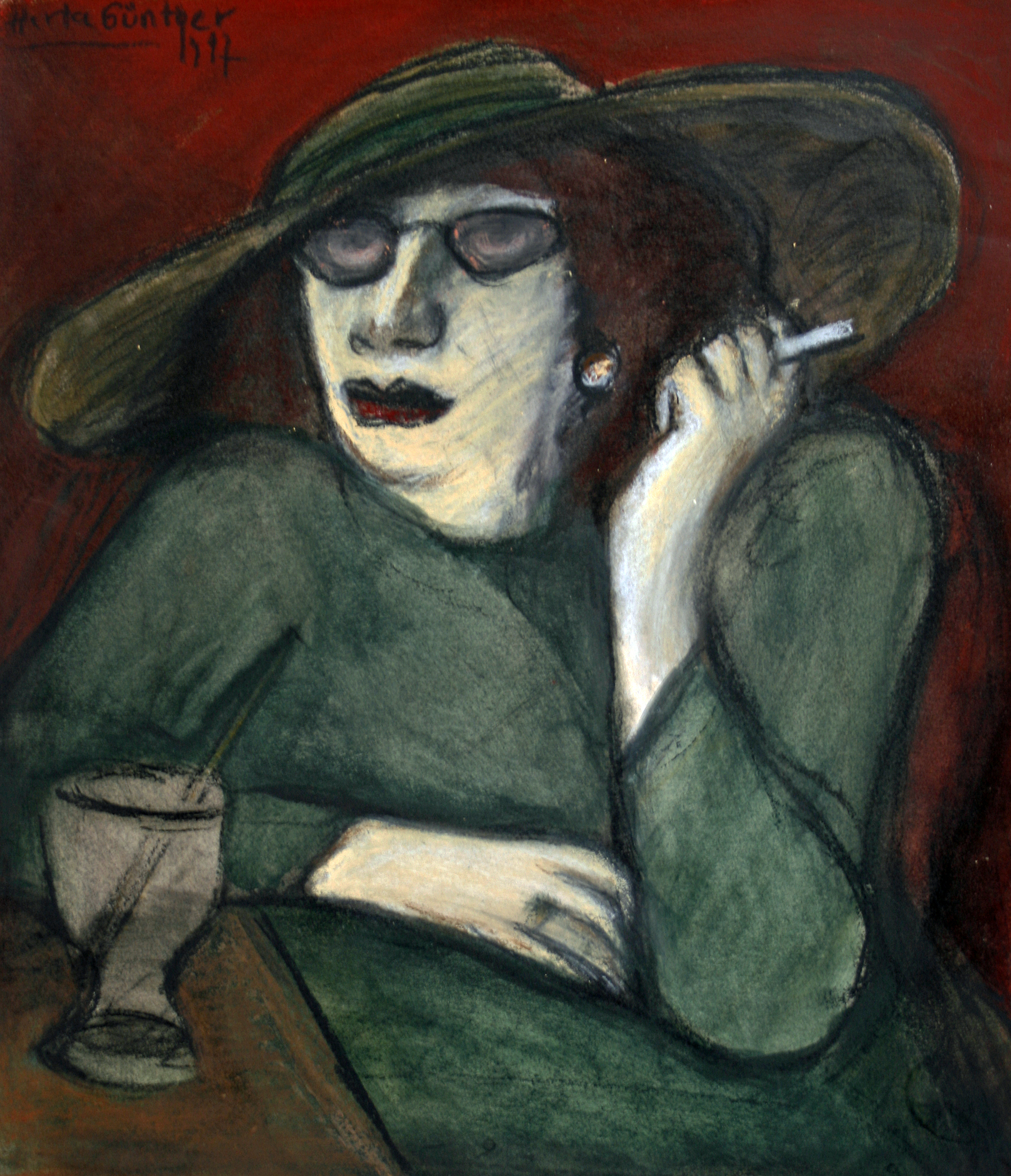 Dame in Grün