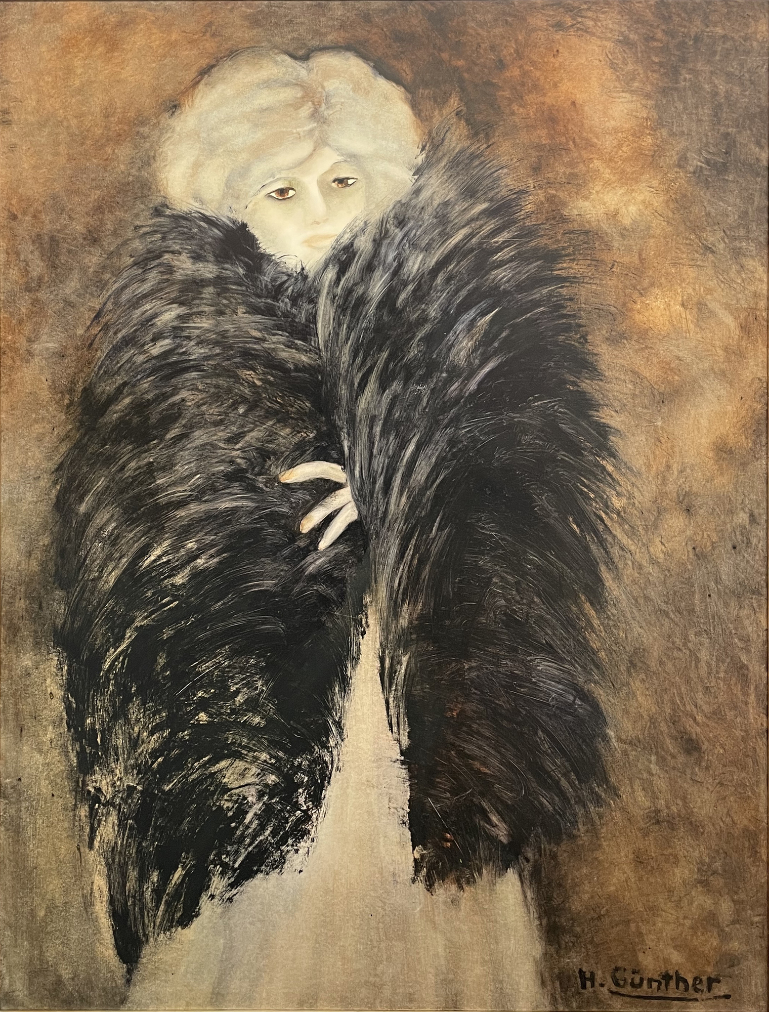 Junge Dame mit mondänem Pelz