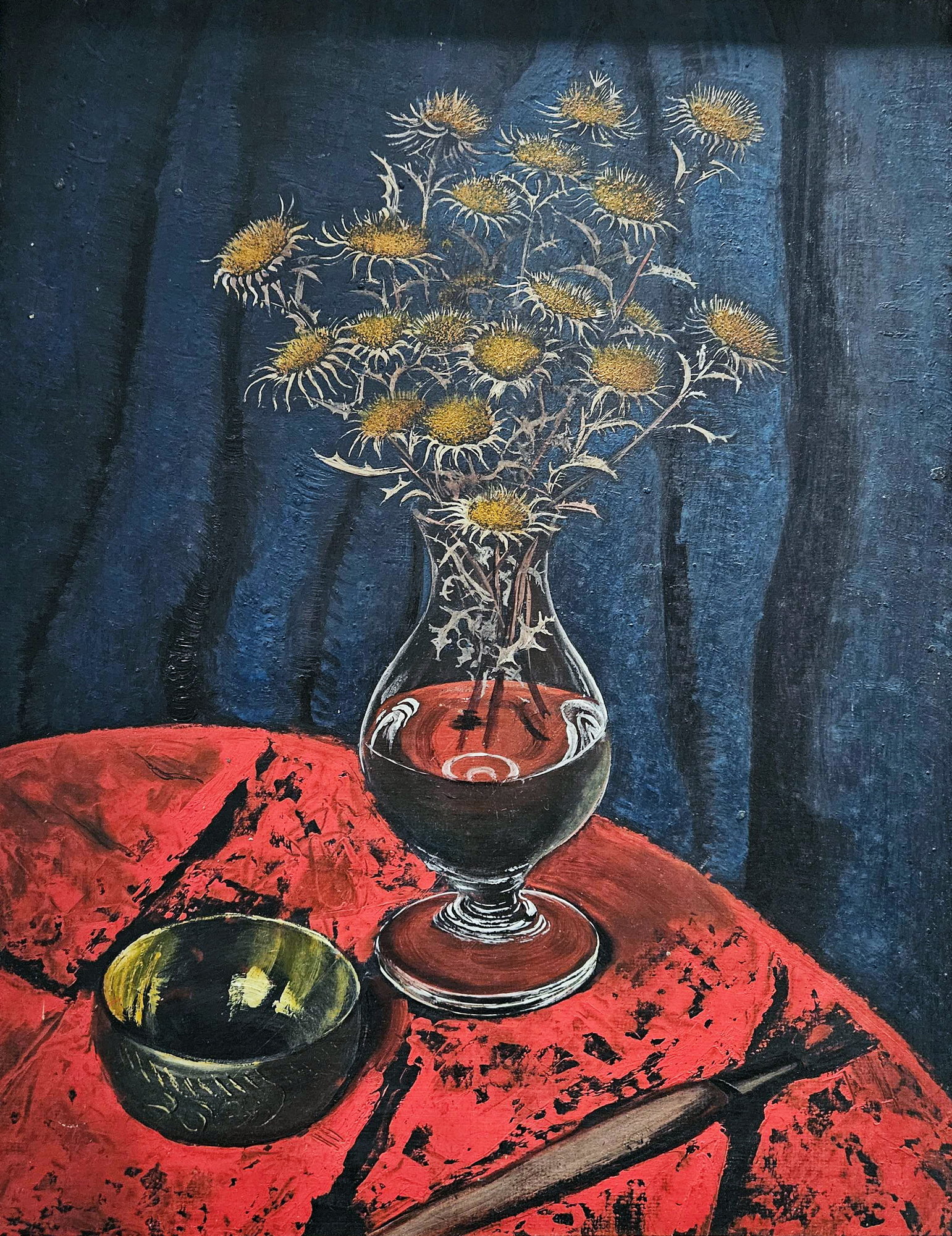 Disteln im Glas