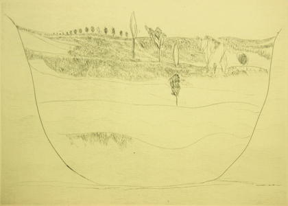 Gerhard Altenbourg: gehobener Talblick, o Osterklang, 1988
