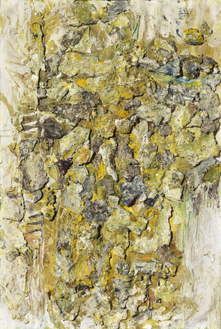 Gerhard Hoehme: Borkenbild Gelb, 1958