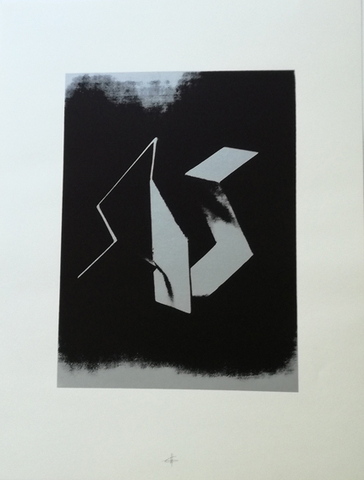 Hermann Glöckner: Räumlich gebrochenes Band, hochgestellt - Blatt 2 aus der Mappe 'Verwandlungen in Raum und Fläche', um 1967/ Druck 1981