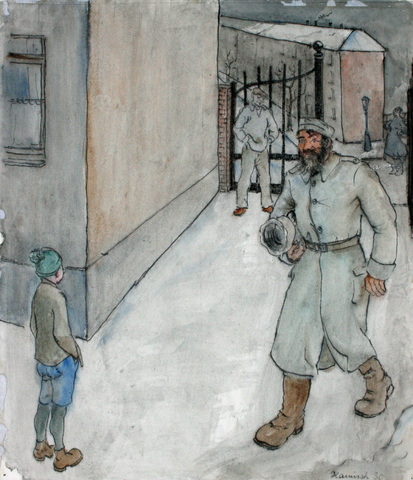 Hainz Hamisch: In der Steppe (Illustration zu "Karl und Anna"), 1930