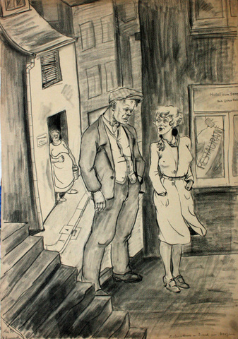 Hainz Hamisch: Betrunkener und Dirne am Morgen, 1930