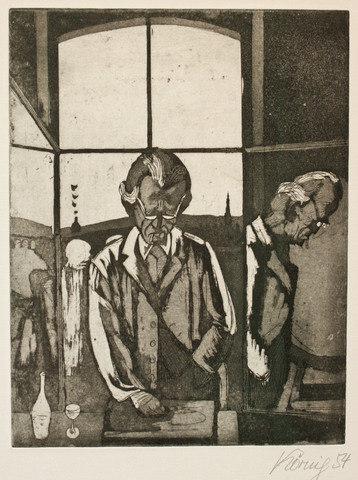 Hans Körnig: Otto Dix arbeitet in Dresden (aus Folge 'Fastnachtsspuk im Wallgäßchen'), 1954