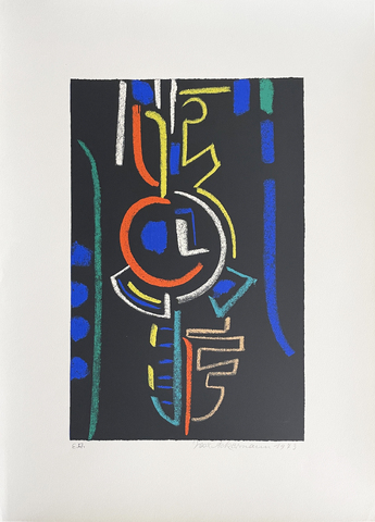 Max Ackermann: Nächtliche Umgebung (Aktive Linien/Kapriolen), 1973
