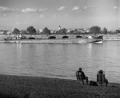 Robert Häusser: Altlußheim, Fern-Sehen am Rhein, 1963