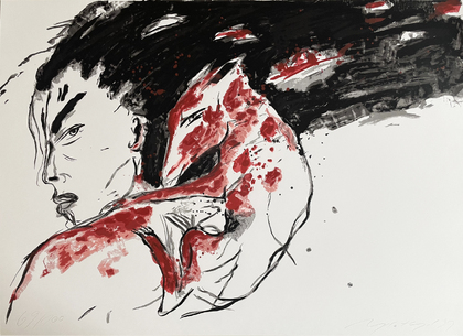 Angela Hampel: Frau mit Böckchen, 1991