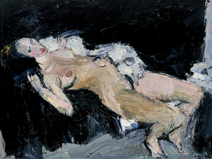 Siegfried Klotz: Akt mit Silberfuchs, 1990/1991