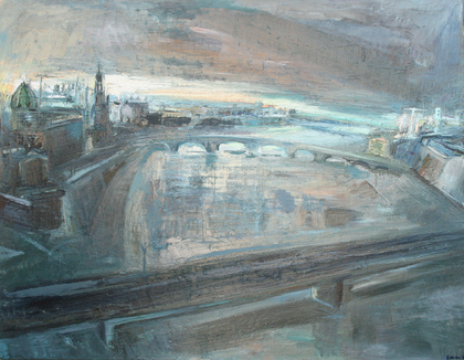 Ralf Kerbach: Stadt am Fluß, 1996