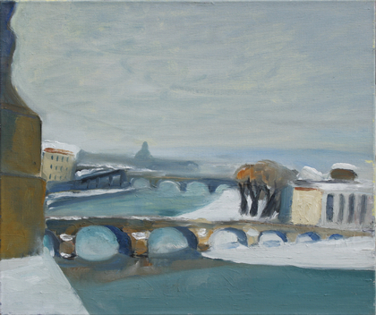 Ralf Kerbach: Blick auf Dresden, 1998