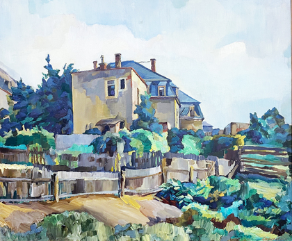 Paula Lauenstein: Vorstadtmotiv Dresden, 1925