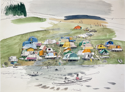 Wolfgang Mattheuer: Camping 1950er Jahre, 1950