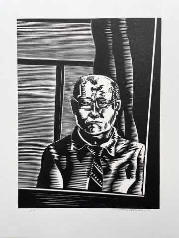 Wolfgang Mattheuer: Selbst vor dem Fenster, 1982