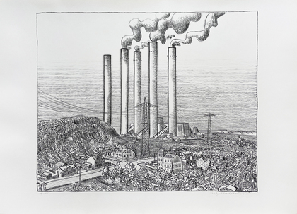 Wolfgang Mattheuer: Kraftwerk, 1971