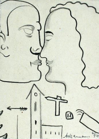 Max Ackermann: Studie: Verbindung, 1940