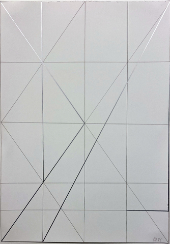 Wilhelm Müller: Konstruktive Übung (Silberstiftzeichnung), 1996
