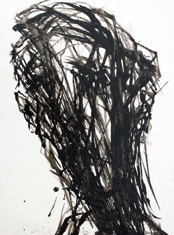 Max Uhlig: Selbstbild mit Mütze, 1993