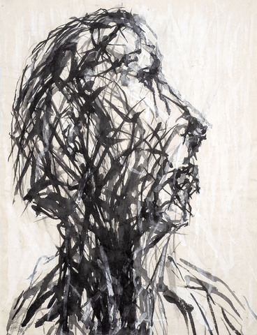 Max Uhlig: Seitlicher Kopf, nach rechts (Angela S), 1993