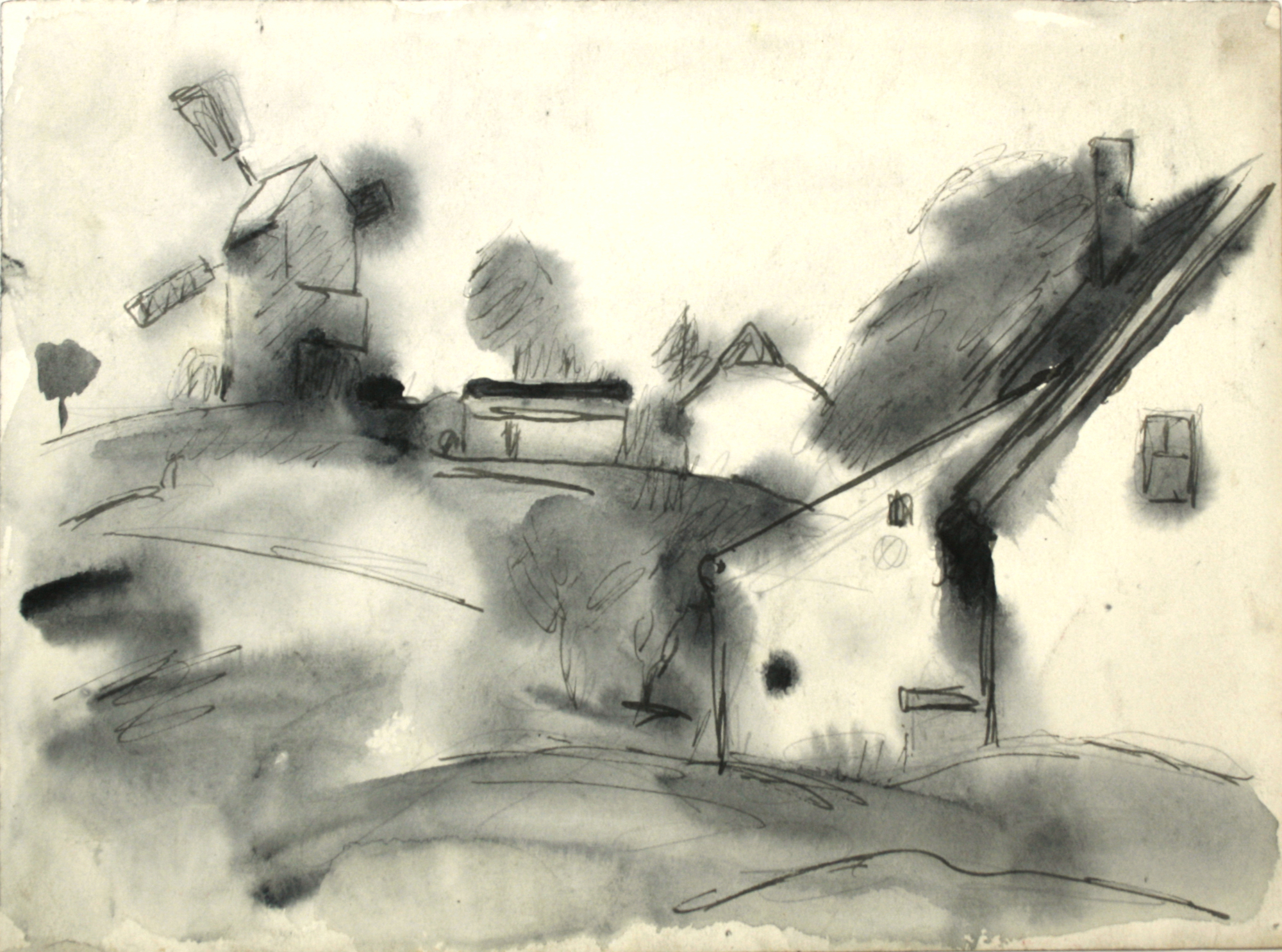 Oberoderwitz (Häuser und Windmühle)