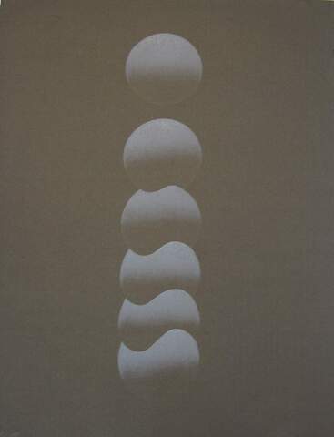 Klaus Dennhardt: Kugelsäule auf Schwarz, 1978