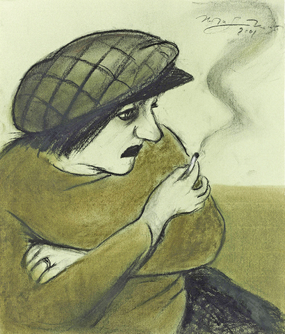 Herta Günther: Rauchpause, 2001