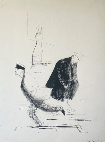 Josef Hegenbarth: Gestalten auf der Straße II, 1957