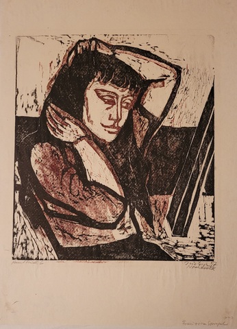 Hans Jüchser: Frau vorm Spiegel, 1957