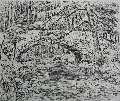 Wilhelm Rudolph: Brücke in der Dresdner Heide, 1964