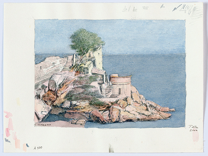 Werner Tübke: Capri - Landzunge Capri mit Ruinen, 2000