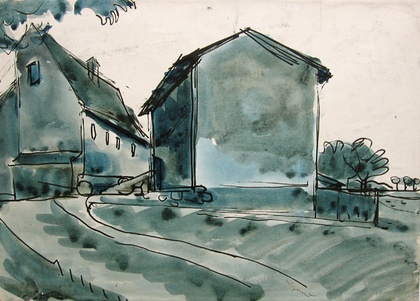 Zaschendorf (Straße zum Gehöft) (WVZ B-1929/3) 1929